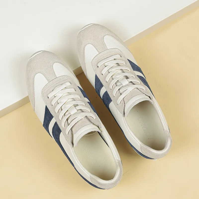 AOKANG Low Top Casual Shoes Men's White Blue-1