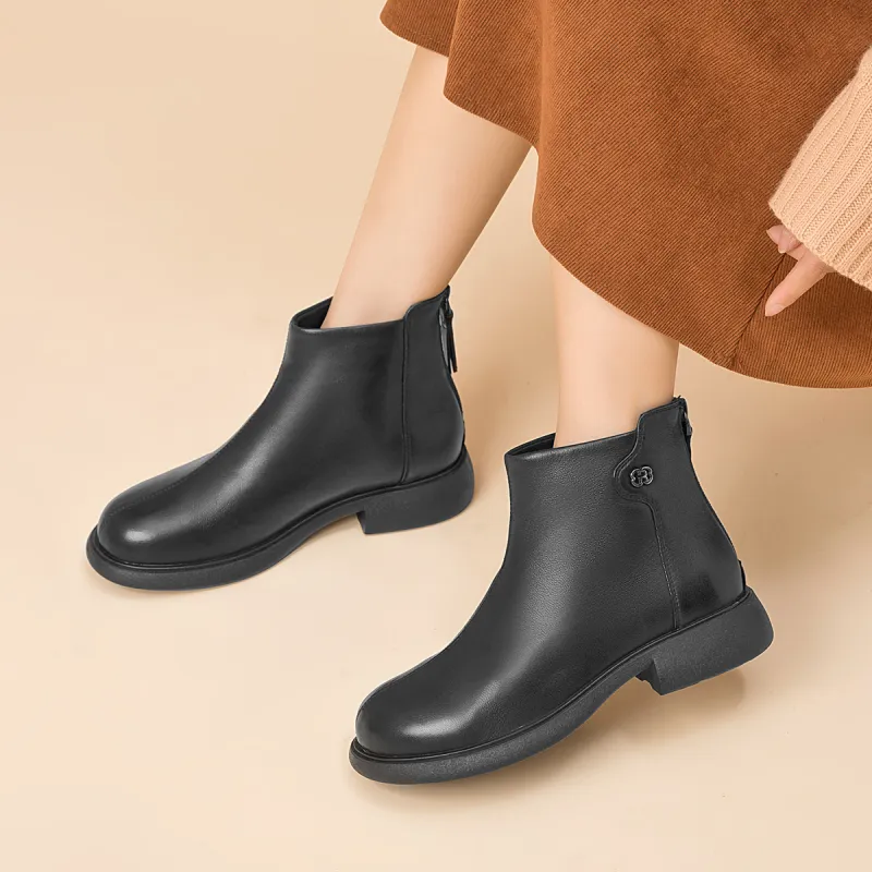AOKANG Ankle Boots Women's Black-4