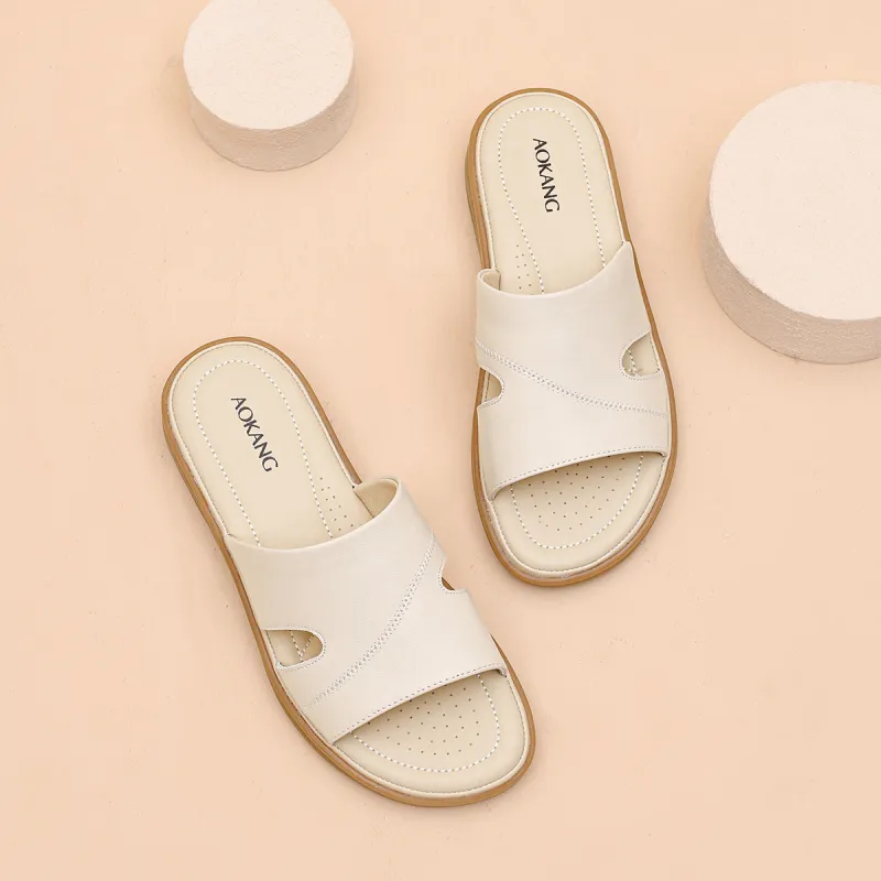 AOKANG PVC Polyvinyl Chloride Slip Resistant Slide Slippers Women's-8