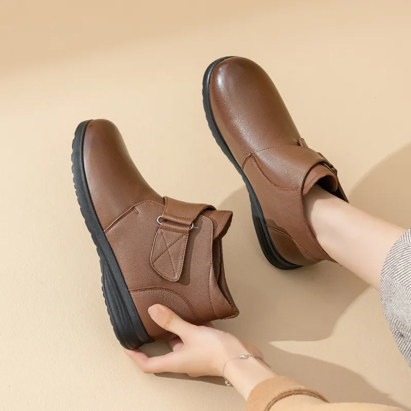 AOKANG Ankle Boots Women's Brown-4