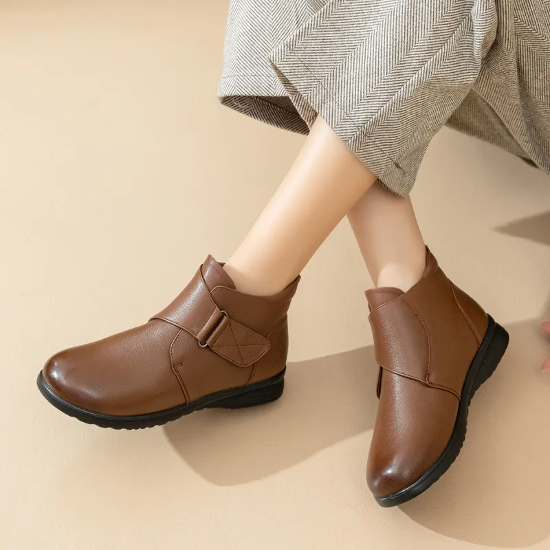 AOKANG Ankle Boots Women's Brown-6