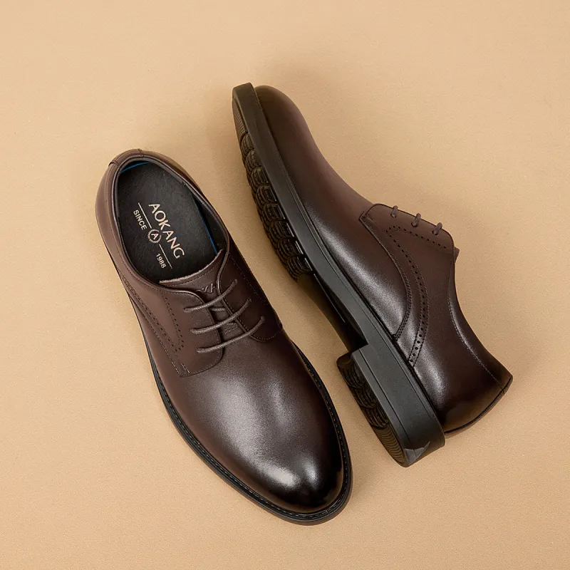 AOKANG Dress Shoes Men Low Top-4