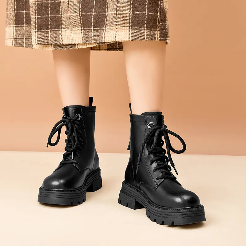 AOKANG Short Martin Boot Women's Black-4