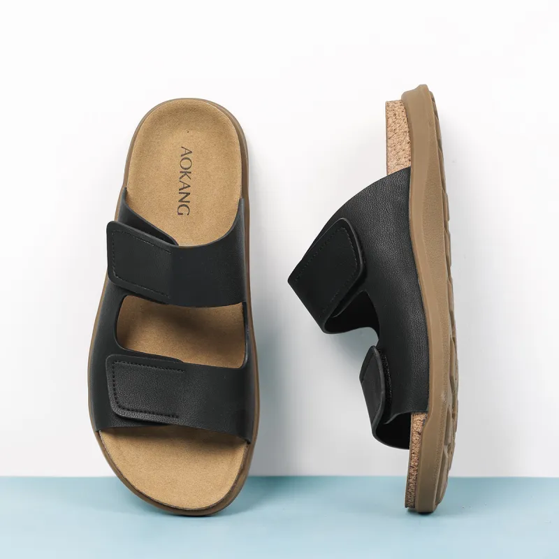 AOKANG Rubber Sole Slip Resistant Slide Slippers Men's-2