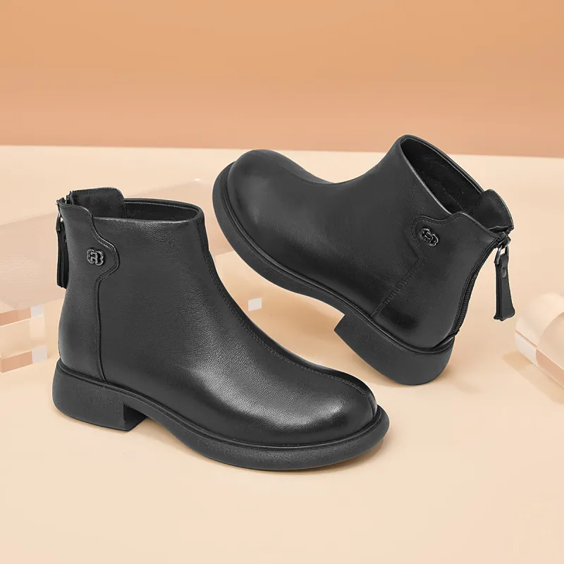 AOKANG Ankle Boots Women's Black-1