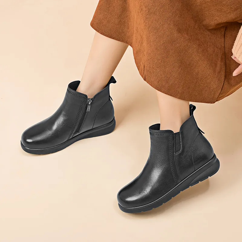 AOKANG Ankle Boots 3cm Women's Black-1