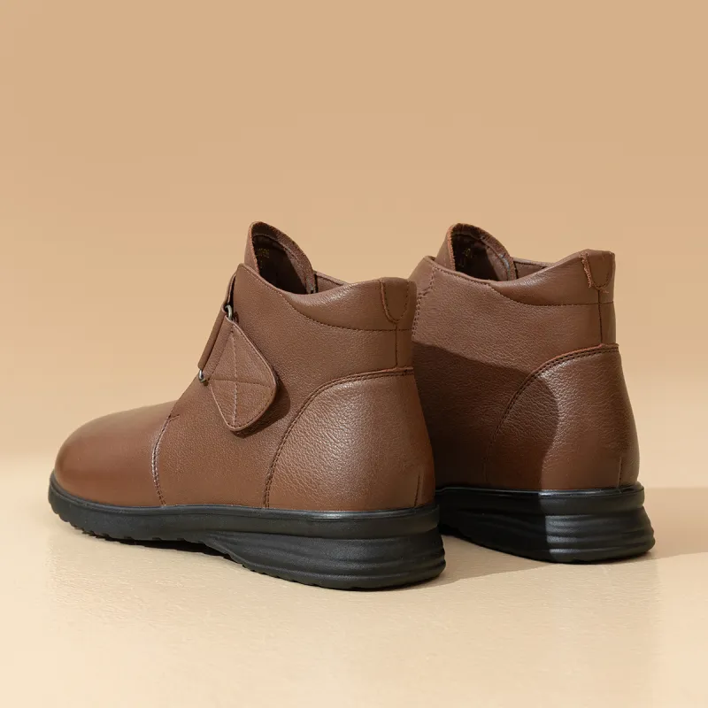 AOKANG Ankle Boots Women's Brown-2