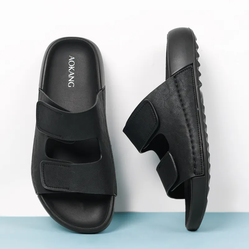 AOKANG PU Polyurethane Slip Resistant Slide Slippers Men's-5