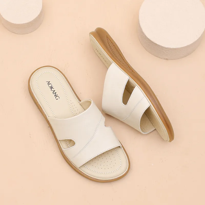 AOKANG PVC Polyvinyl Chloride Slip Resistant Slide Slippers Women's-9