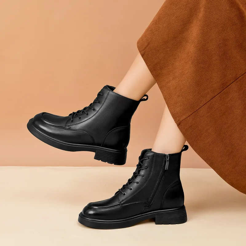 AOKANG Short Martin Boot Women's Black-6