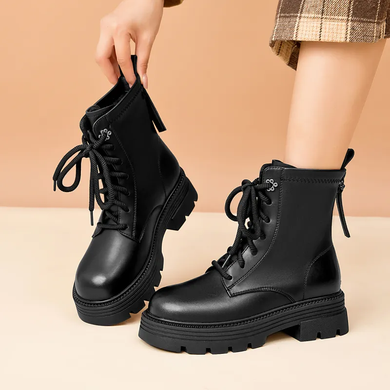 AOKANG Short Martin Boot Women's Black-1