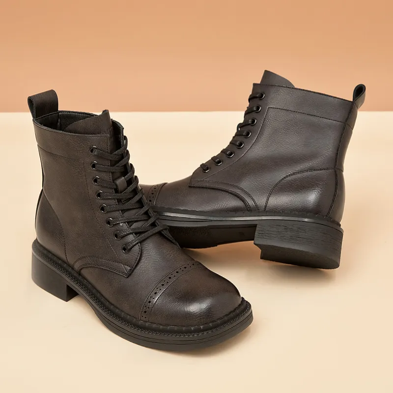 AOKANG Short Martin Boot Women's Gray-2