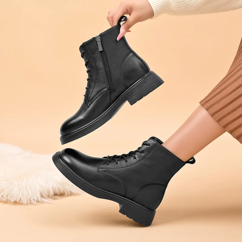 AOKANG Short Martin Boot Women's Black-3