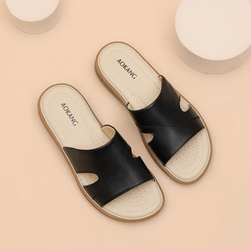 AOKANG PVC Polyvinyl Chloride Slip Resistant Slide Slippers Women's-3