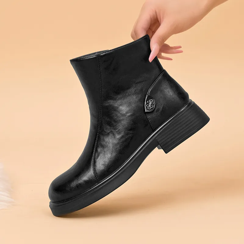 AOKANG Ankle Boots 3.8cm Women's Black-6