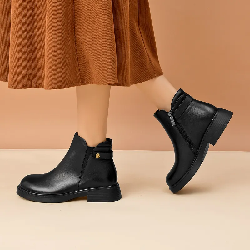 AOKANG Ankle Boots 3.8cm Women's Black-2
