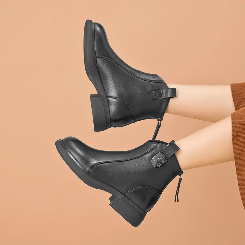 AOKANG Short Martin Boot Women's Black-3
