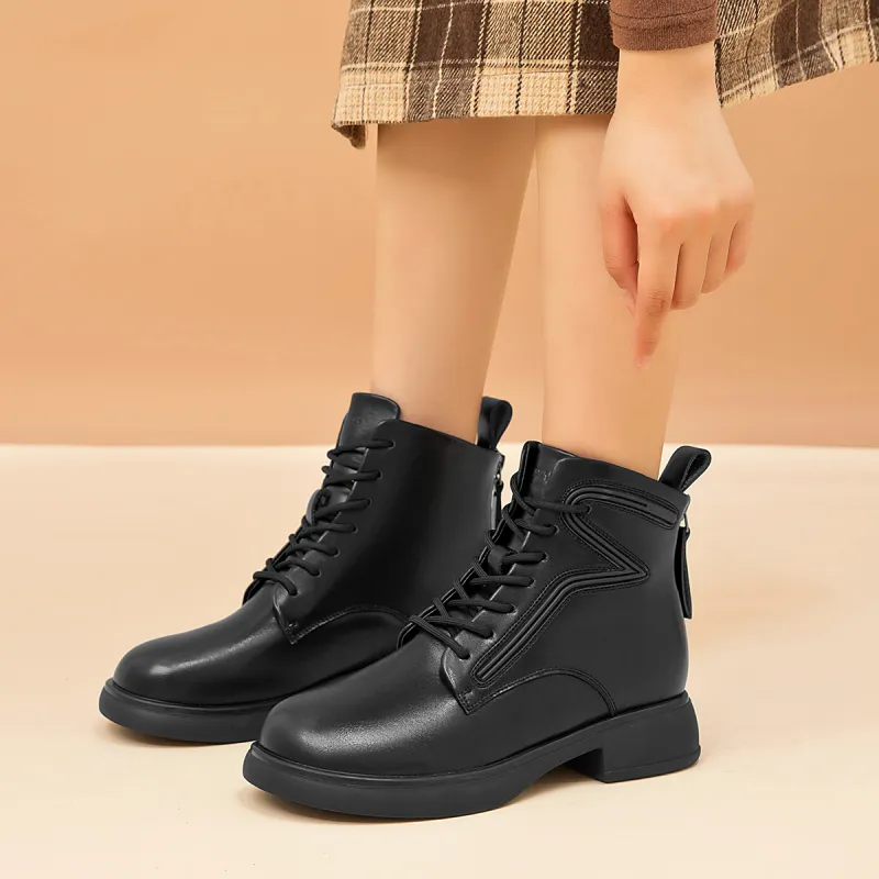 AOKANG Short Martin Boot Women's Black-4