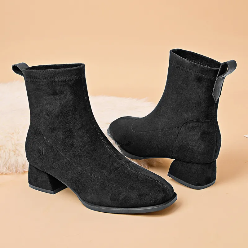 AOKANG Ankle Boots Women's Black-1