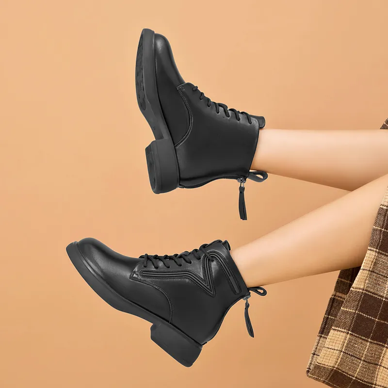 AOKANG Short Martin Boot Women's Black-2