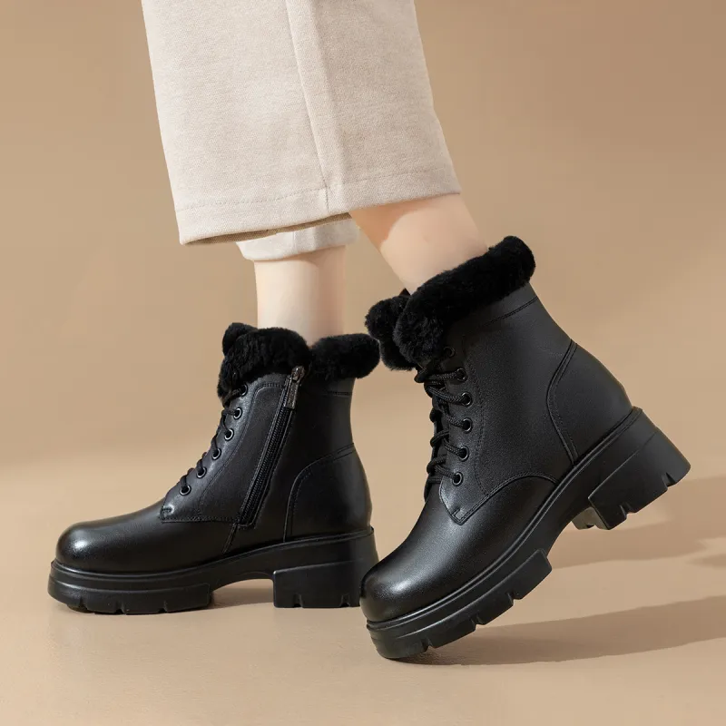 AOKANG Short Martin Boot Women's Black-4