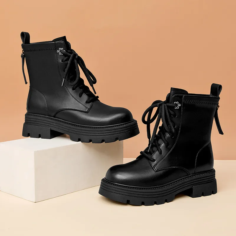 AOKANG Short Martin Boot Women's Black-2