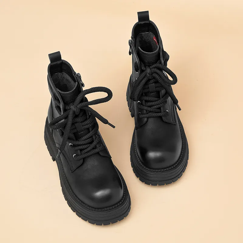 AOKANG Short Martin Boot 4.5cm Women's Black-2