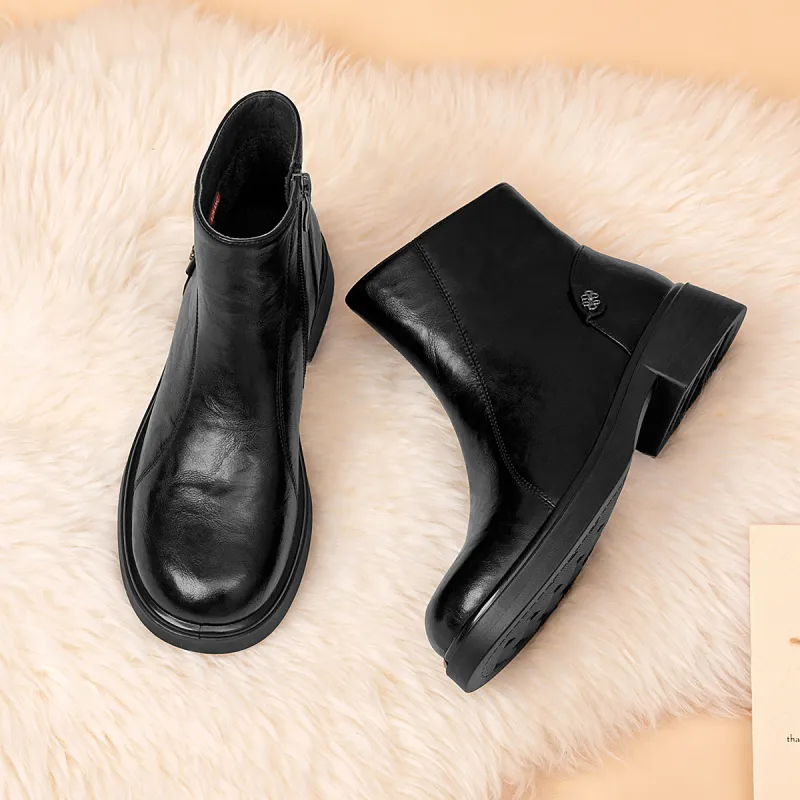 AOKANG Ankle Boots 3.8cm Women's Black-1