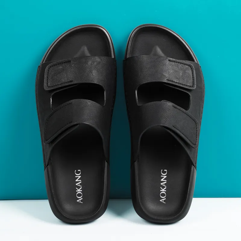 AOKANG PU Polyurethane Slip Resistant Slide Slippers Men's-4