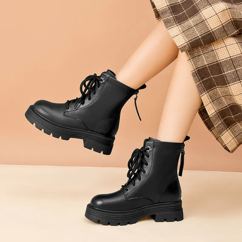 AOKANG Short Martin Boot Women's Black-7
