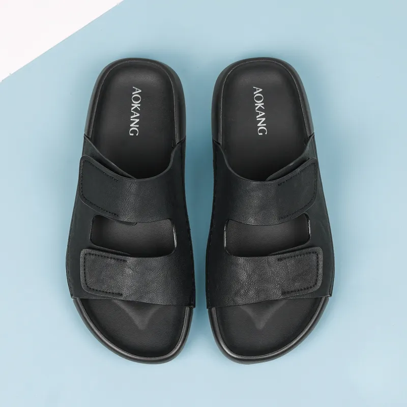 AOKANG PU Polyurethane Slip Resistant Slide Slippers Men's-2