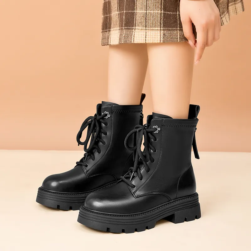 AOKANG Short Martin Boot Women's Black-5