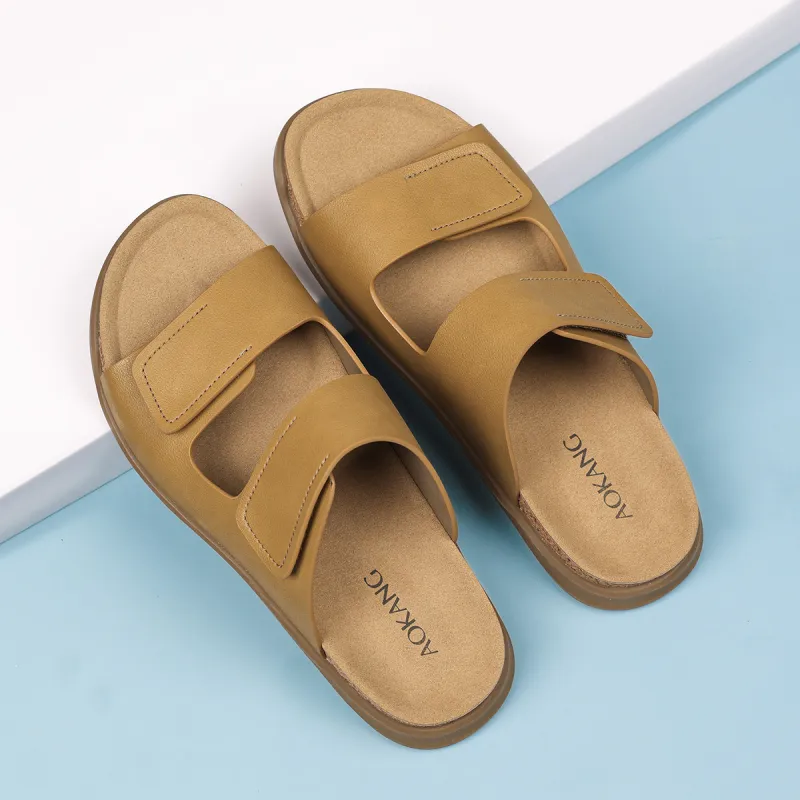 AOKANG Rubber Sole Slip Resistant Slide Slippers Men's-7