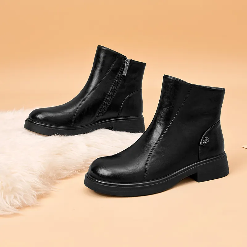 AOKANG Ankle Boots 3.8cm Women's Black-4