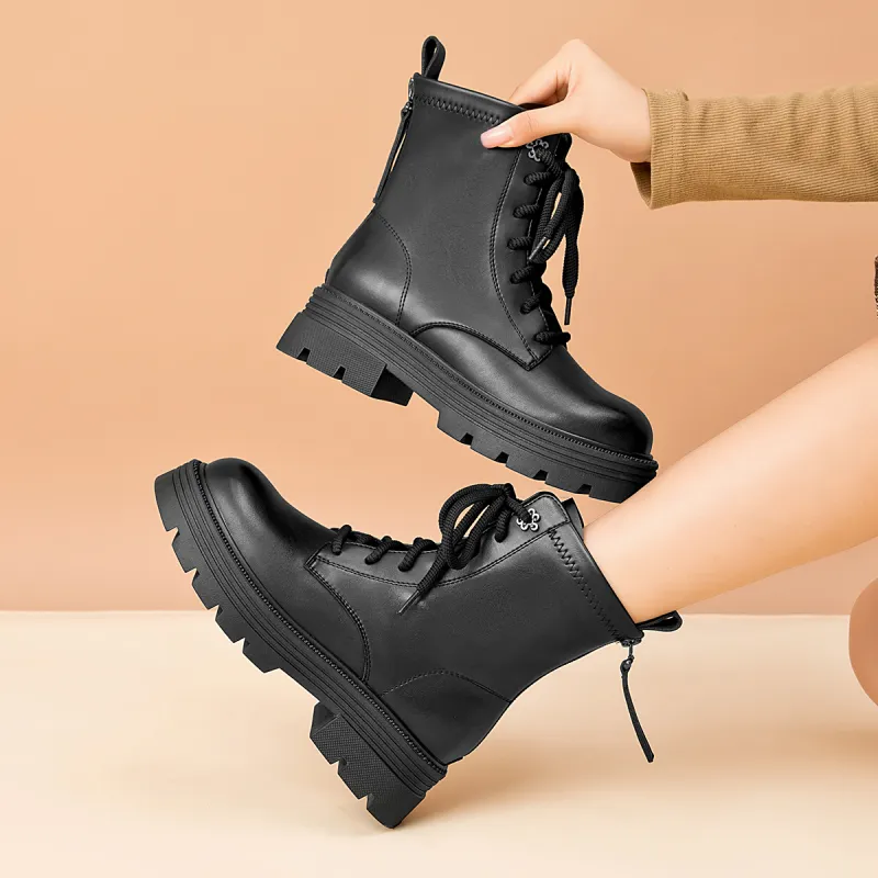 AOKANG Short Martin Boot Women's Black-3
