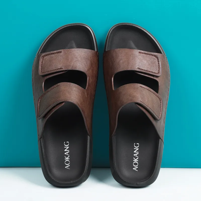 AOKANG PU Polyurethane Slip Resistant Slide Slippers Men's-10