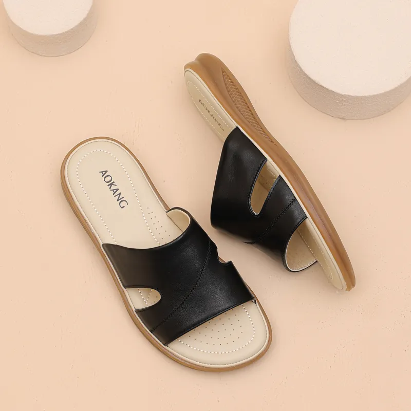AOKANG PVC Polyvinyl Chloride Slip Resistant Slide Slippers Women's-4