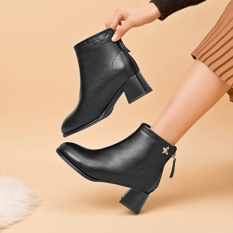 AOKANG Ankle Boots Women's Black-4