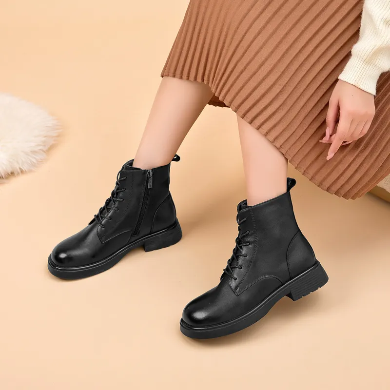 AOKANG Short Martin Boot Women's Black-4