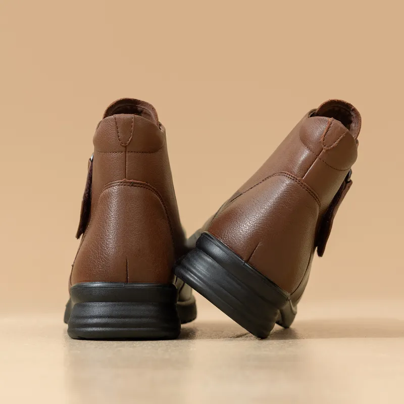 AOKANG Ankle Boots Women's Brown-3