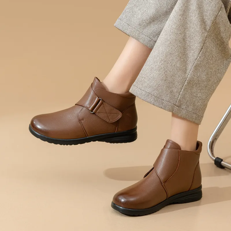 AOKANG Ankle Boots Women's Brown-7