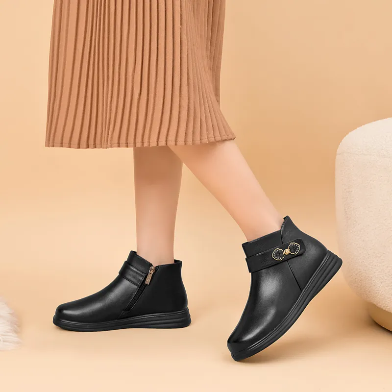 AOKANG Ankle Boots 3cm Women's Black-4