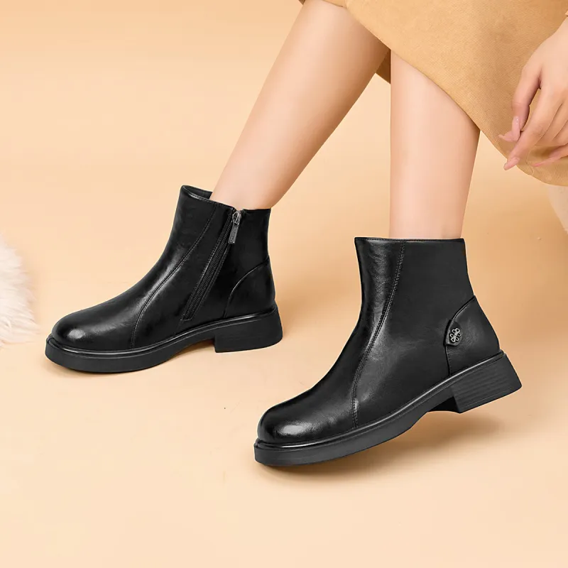 AOKANG Ankle Boots 3.8cm Women's Black-5