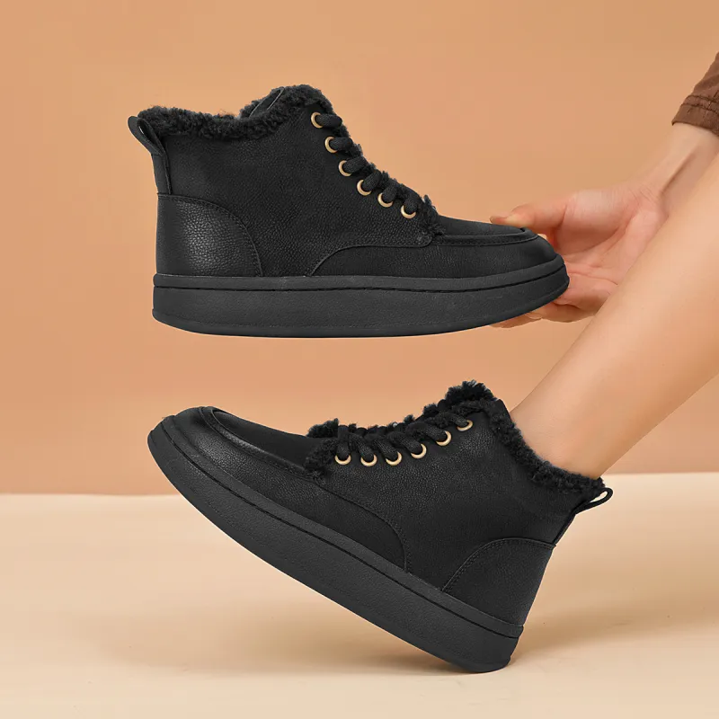 AOKANG Short Martin Boot 3.5cm Women's Black-4
