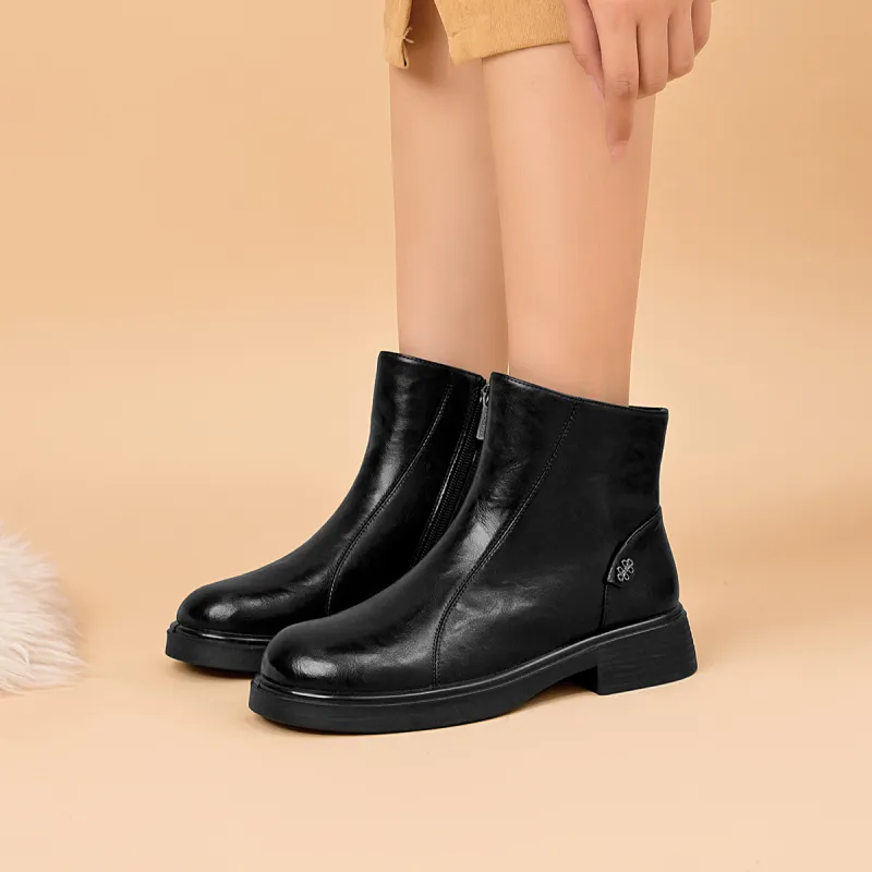 AOKANG Ankle Boots 3.8cm Women's Black-7