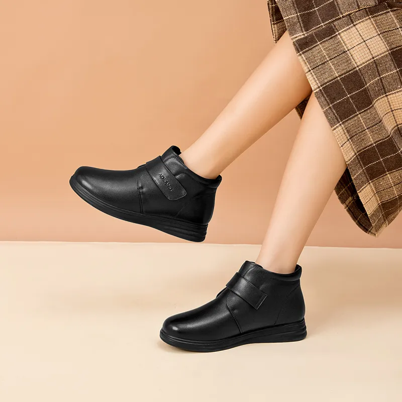 AOKANG Ankle Boots 3cm Women's Black-3