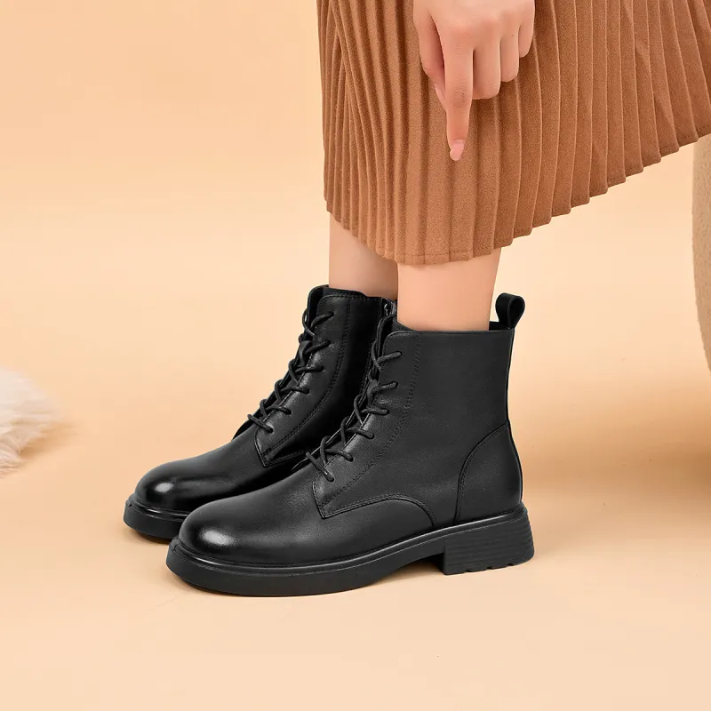 AOKANG Short Martin Boot Women's Black-1