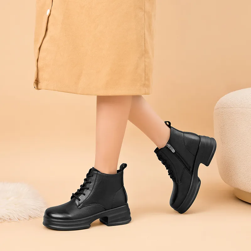 AOKANG Ankle Boots Women's Black-1