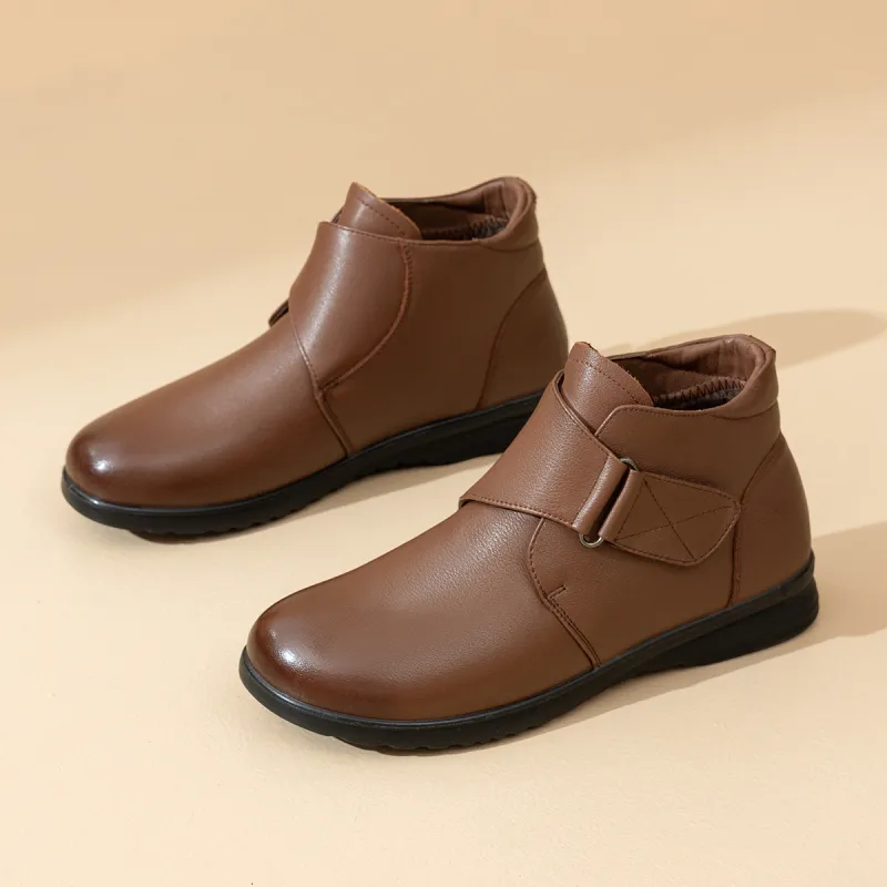AOKANG Ankle Boots Women's Brown-1