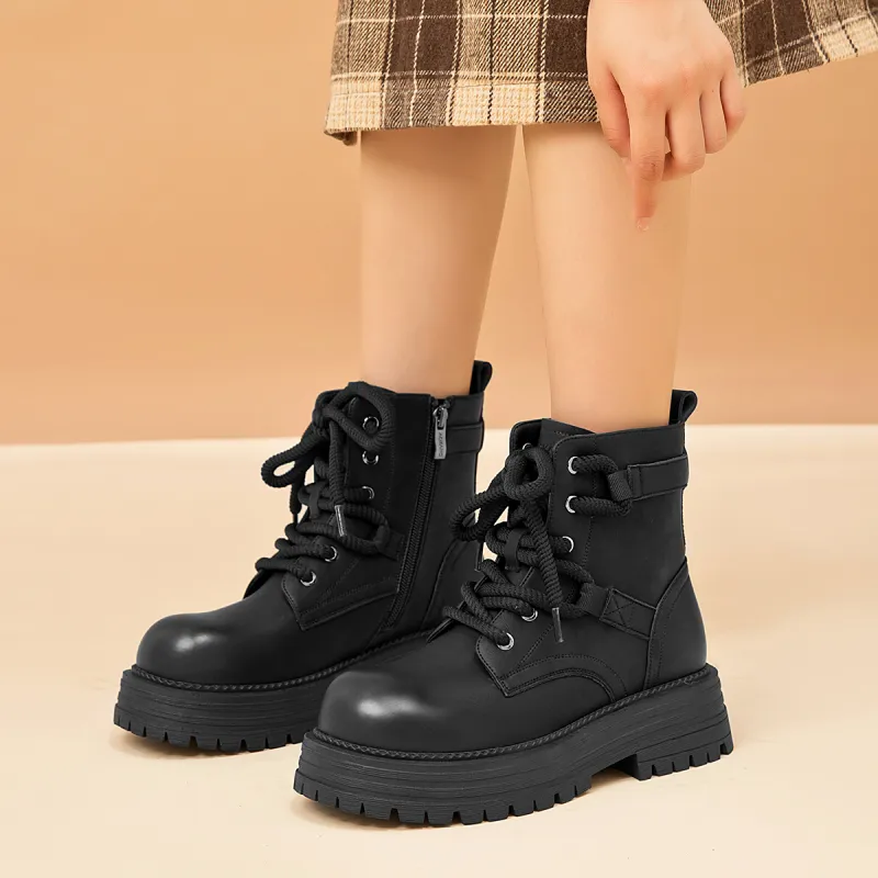 AOKANG Short Martin Boot 4.5cm Women's Black-4